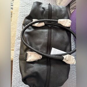 Wilsons Leather Black Leather Duffle Bag